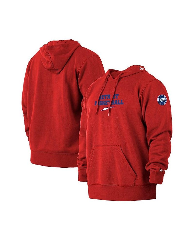 Men's Red Detroit Pistons 2021/22 City Edition Big and Tall Pullover Hoodie $35.63 Sweatshirt