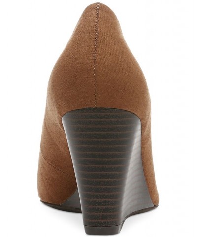 Vincentt Wedge Pumps Brown $38.49 Shoes