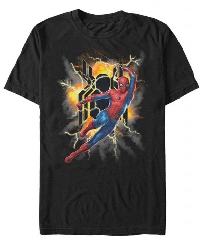 Marvel Men's Spider-Man Far From Home Exploding Logo Action Pose, Short Sleeve T-shirt Black $20.64 T-Shirts