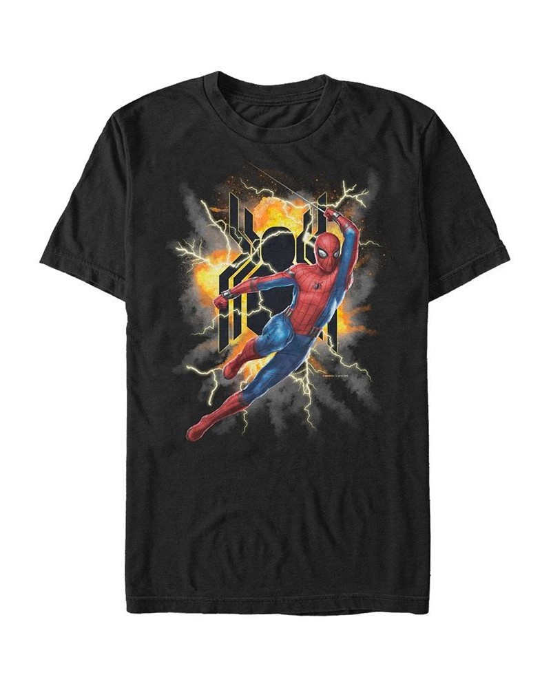 Marvel Men's Spider-Man Far From Home Exploding Logo Action Pose, Short Sleeve T-shirt Black $20.64 T-Shirts