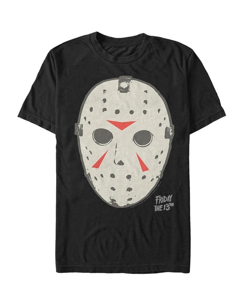 Friday the 13Th Friday Mask Men's Short Sleeve T-shirt Black $14.70 T-Shirts