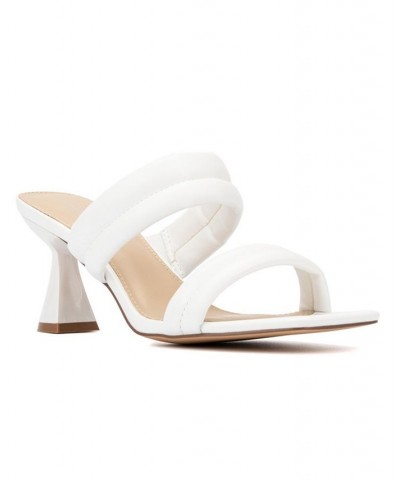 Women's Sophia Wide Width Heels Sandals White $31.35 Shoes