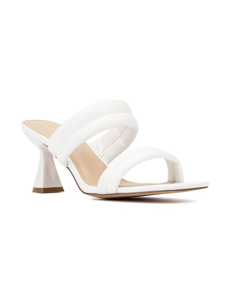 Women's Sophia Wide Width Heels Sandals White $31.35 Shoes