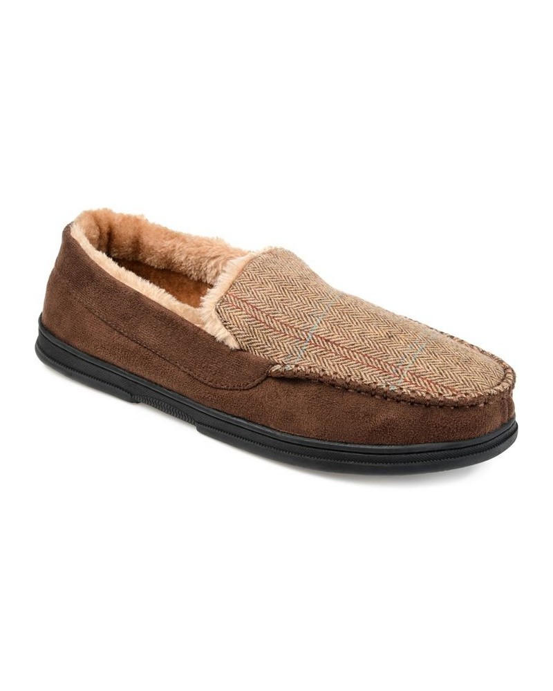 Men's Winston Moccasin Slippers Brown $19.40 Shoes