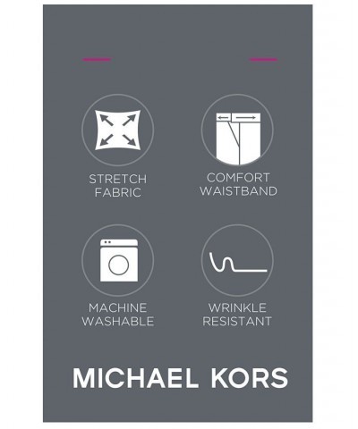 Michael Kors Men's Solid Classic-Fit Stretch Dress Pants Gray $18.19 Pants