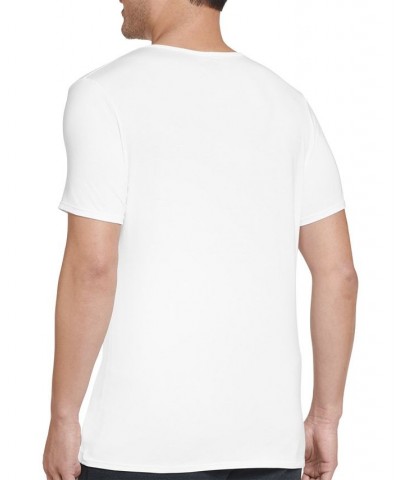 Men's Active Ultra Soft V-Neck T-Shirt White $10.17 Undershirt