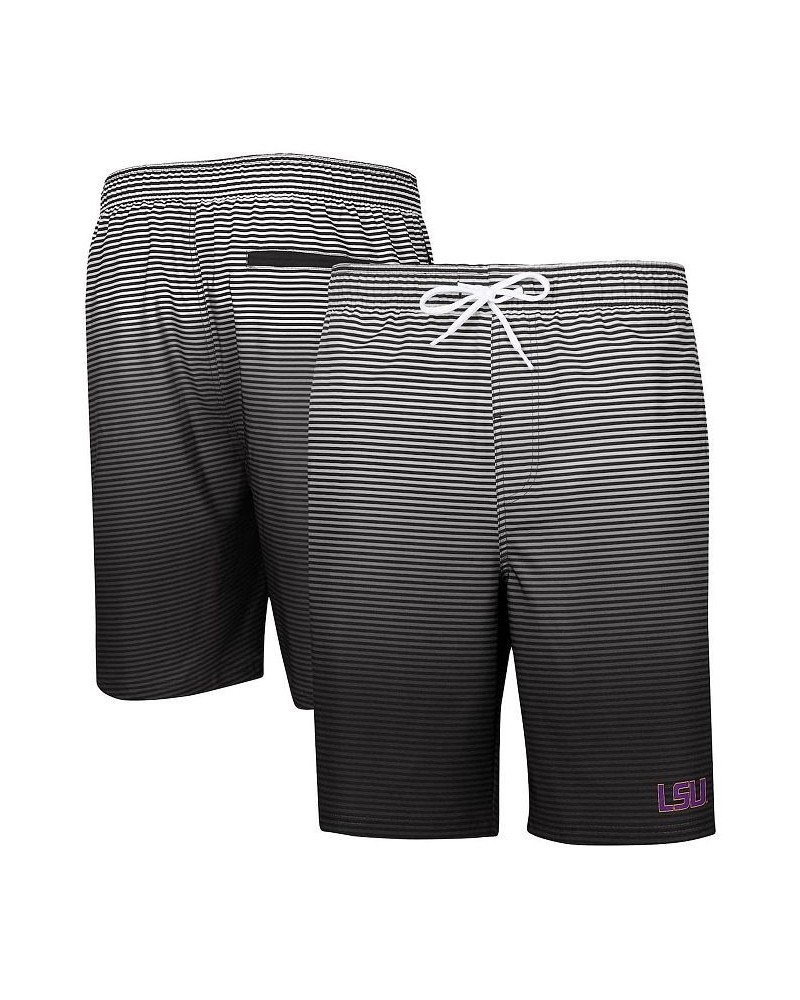 Men's Black LSU Tigers Ocean Swim Trunks $30.79 Swimsuits