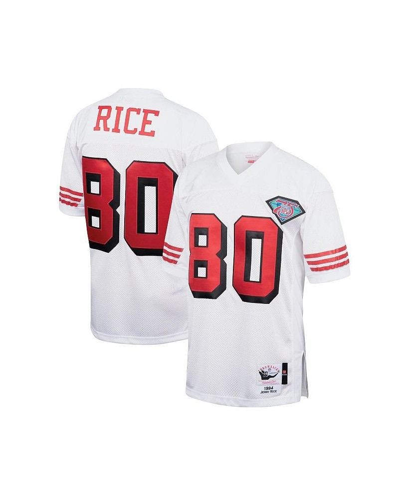 Men's Jerry Rice White San Francisco 49ers 1994 Authentic Throwback Retired Player Jersey $88.35 Jersey