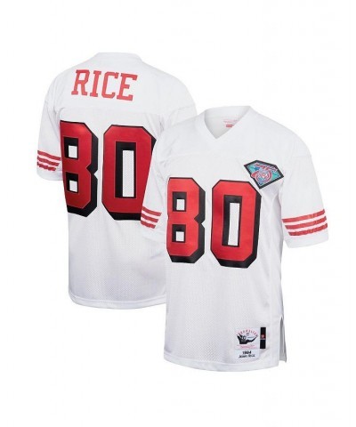 Men's Jerry Rice White San Francisco 49ers 1994 Authentic Throwback Retired Player Jersey $88.35 Jersey