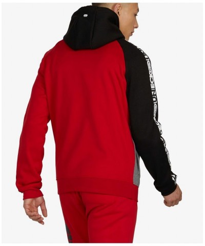 Men's Hasta La Vista Pullover Hoodie Red $36.08 Sweatshirt