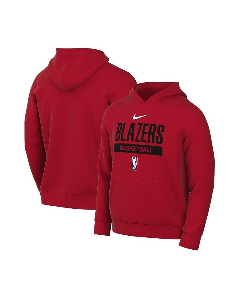 Men's Red Portland Trail Blazers 2022/23 Spotlight On-Court Practice Performance Pullover Hoodie $30.80 Sweatshirt