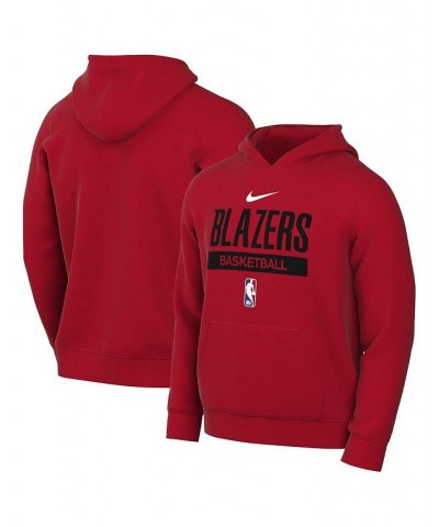 Men's Red Portland Trail Blazers 2022/23 Spotlight On-Court Practice Performance Pullover Hoodie $30.80 Sweatshirt