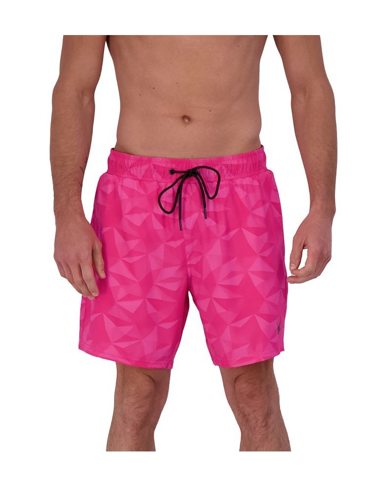 Men's 7" Standard Volley Geometric-Print Swim Trunks Purple $33.80 Swimsuits