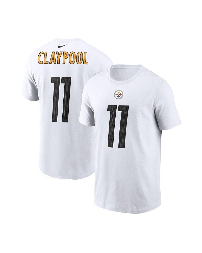 Men's Chase Claypool White Pittsburgh Steelers Player Name Number T-shirt $20.70 T-Shirts