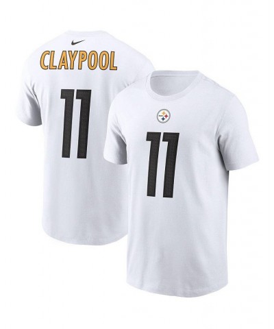 Men's Chase Claypool White Pittsburgh Steelers Player Name Number T-shirt $20.70 T-Shirts