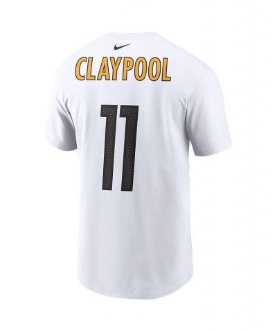 Men's Chase Claypool White Pittsburgh Steelers Player Name Number T-shirt $20.70 T-Shirts