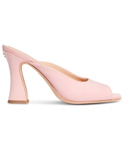 Laurence High Heel Dress Mule Sandals Pink $82.25 Shoes