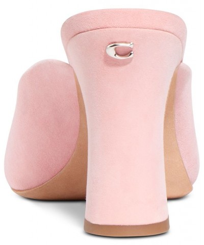 Laurence High Heel Dress Mule Sandals Pink $82.25 Shoes