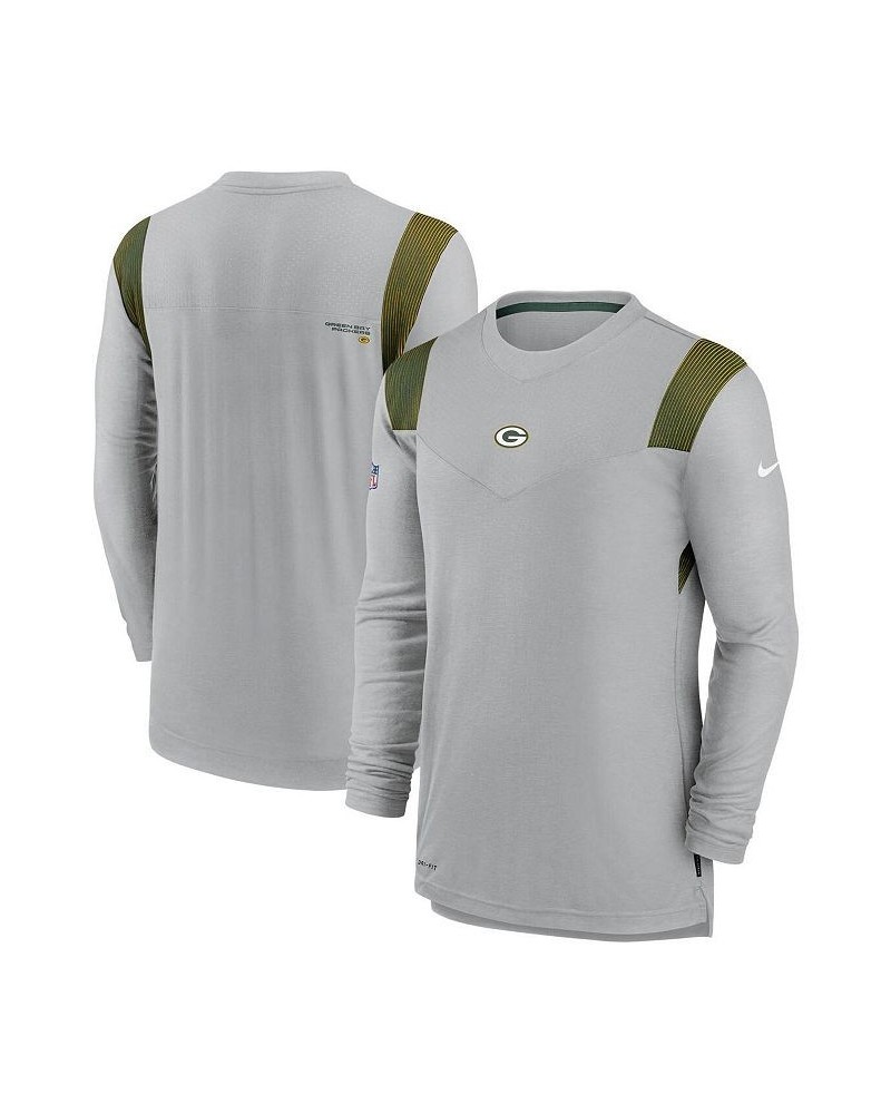 Men's Gray Green Bay Packers Sideline Player Uv Performance Long Sleeve T-shirt $26.68 T-Shirts