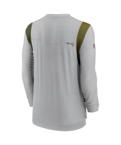 Men's Gray Green Bay Packers Sideline Player Uv Performance Long Sleeve T-shirt $26.68 T-Shirts