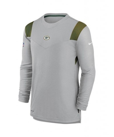 Men's Gray Green Bay Packers Sideline Player Uv Performance Long Sleeve T-shirt $26.68 T-Shirts