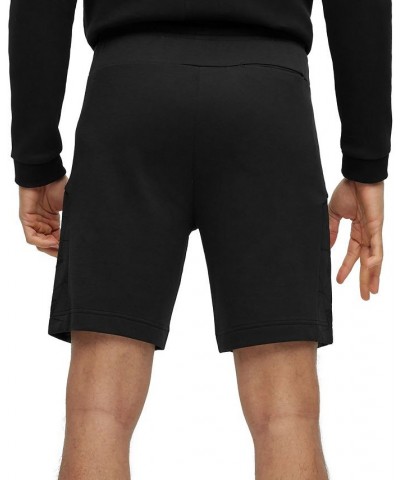 BOSS Men's Stretch-Jersey Regular-Fit Grid Embroidery Shorts Black $42.78 Shorts