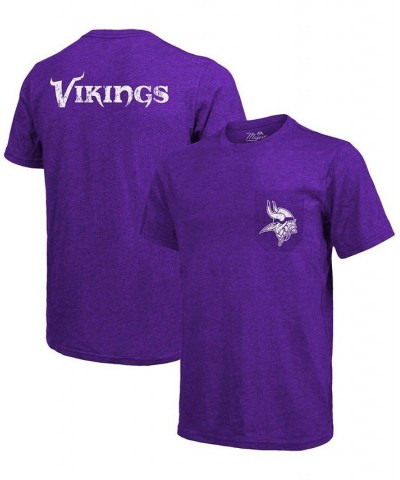 Minnesota Vikings Tri-Blend Pocket T-shirt - Heathered Purple $35.99 T-Shirts