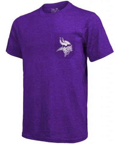 Minnesota Vikings Tri-Blend Pocket T-shirt - Heathered Purple $35.99 T-Shirts