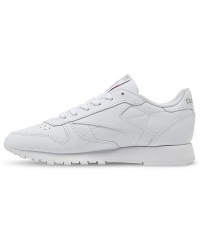 Women's Classic Leather Casual Sneakers White $43.20 Shoes