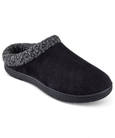 Men's Rolled Collar Fleece-Lined Clogs Black $16.12 Shoes