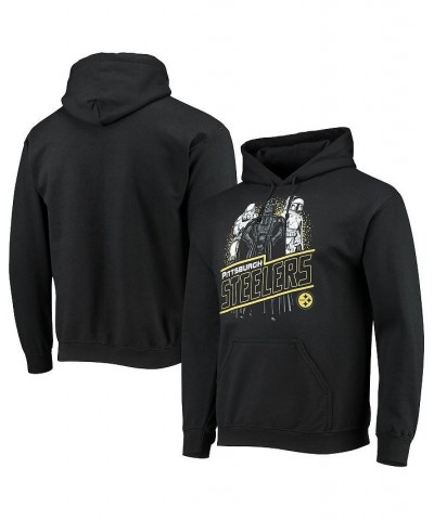 Men's Black Pittsburgh Steelers Star Wars Empire Pullover Hoodie $34.21 Sweatshirt