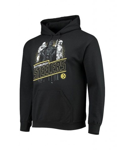 Men's Black Pittsburgh Steelers Star Wars Empire Pullover Hoodie $34.21 Sweatshirt