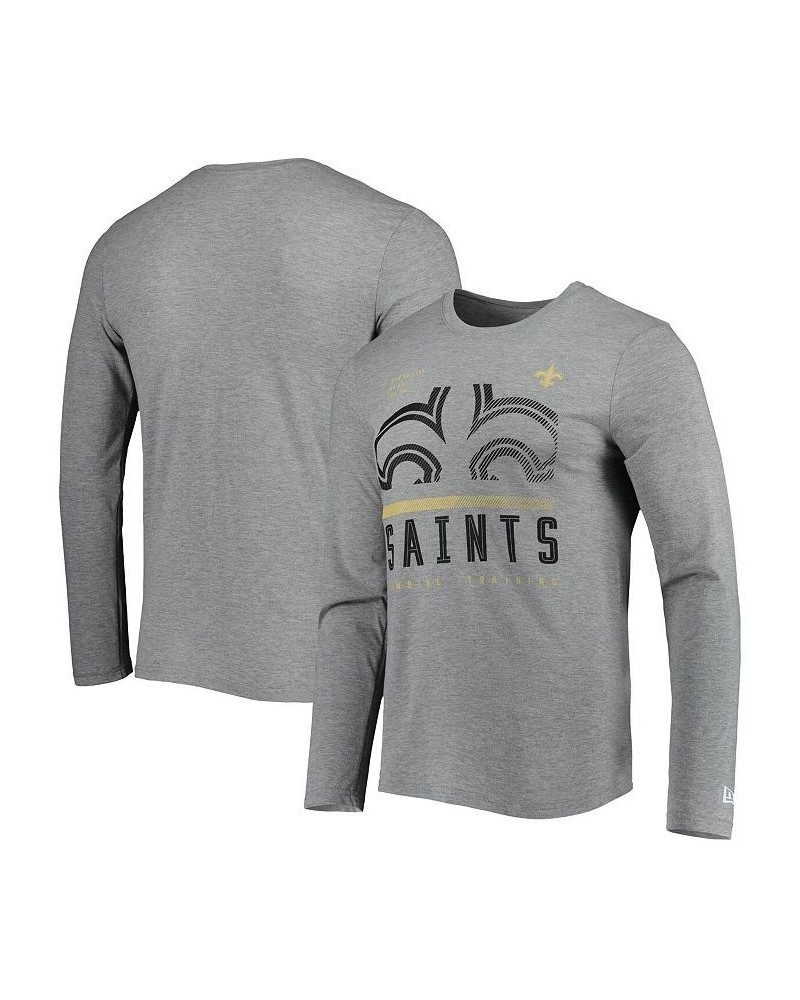 Men's Heathered Gray New Orleans Saints Combine Authentic Red Zone Long Sleeve T-shirt $16.20 T-Shirts