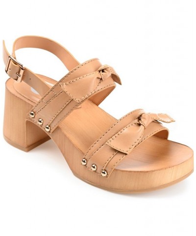 Women's Tia Platform Sandals Tan/Beige $53.90 Shoes