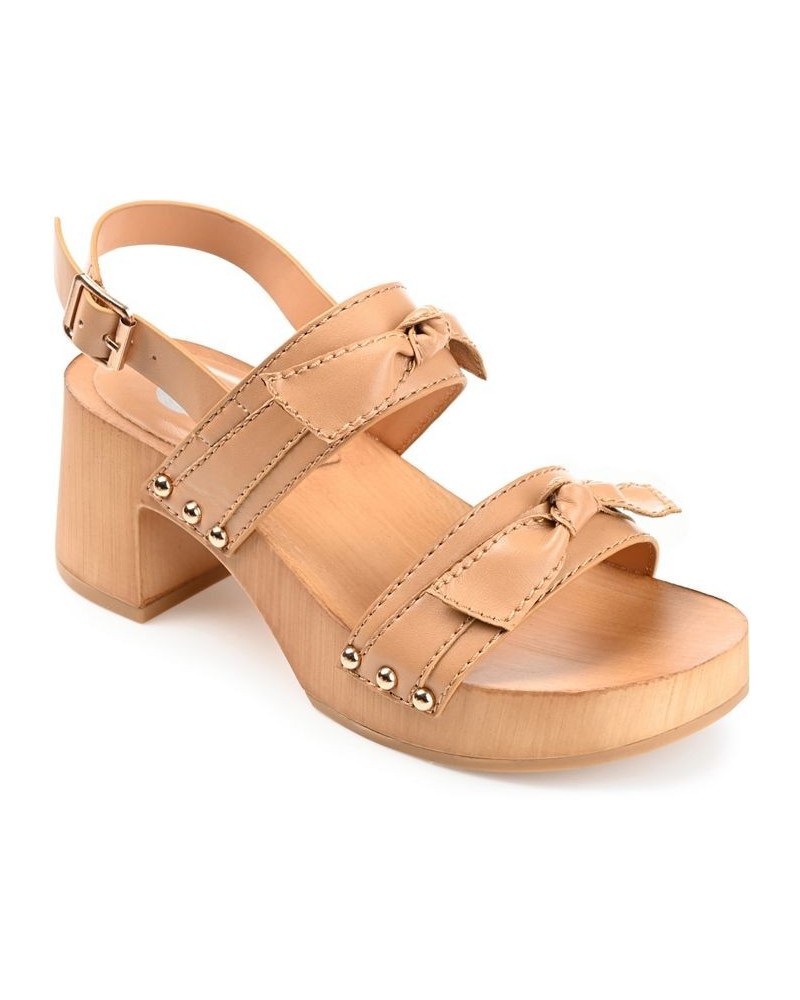 Women's Tia Platform Sandals Tan/Beige $53.90 Shoes