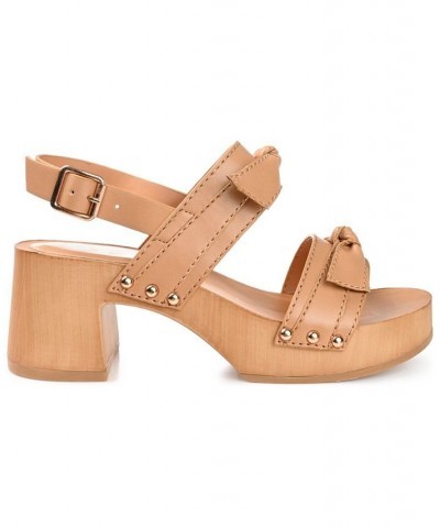 Women's Tia Platform Sandals Tan/Beige $53.90 Shoes