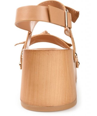 Women's Tia Platform Sandals Tan/Beige $53.90 Shoes