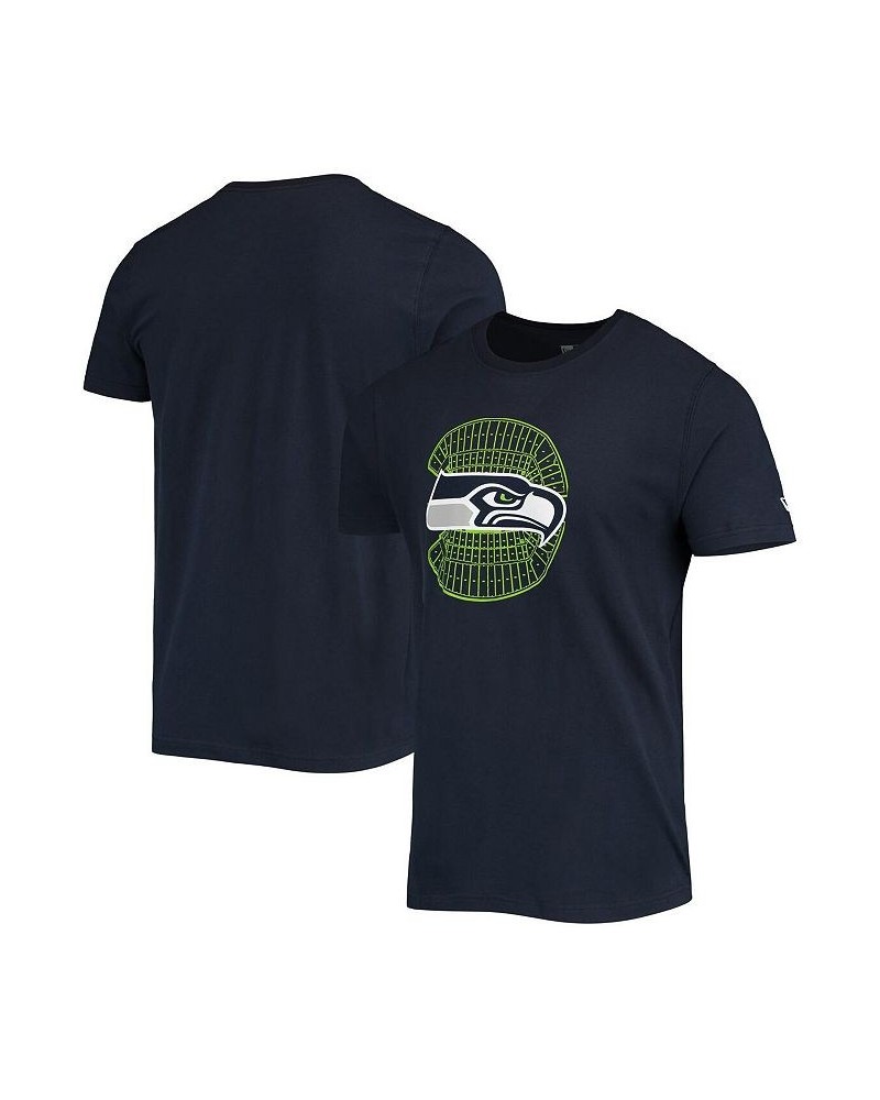 Men's College Navy Seattle Seahawks Stadium T-shirt $18.69 T-Shirts