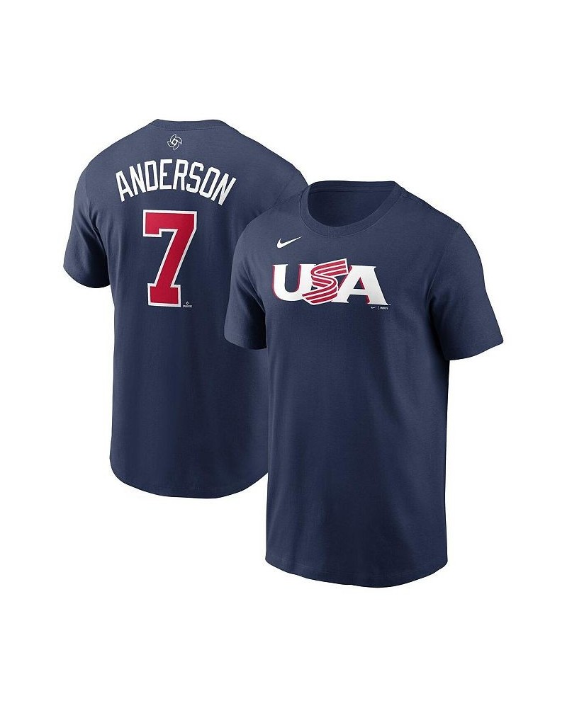 Men's Tim Anderson Navy USA Baseball 2023 World Baseball Classic Name and Number T-shirt $20.00 T-Shirts