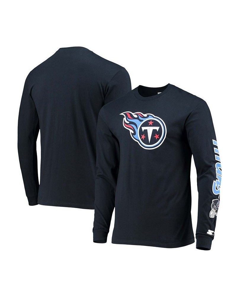 Men's Navy Tennessee Titans Halftime Long Sleeve T-shirt $30.79 T-Shirts