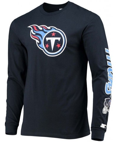 Men's Navy Tennessee Titans Halftime Long Sleeve T-shirt $30.79 T-Shirts