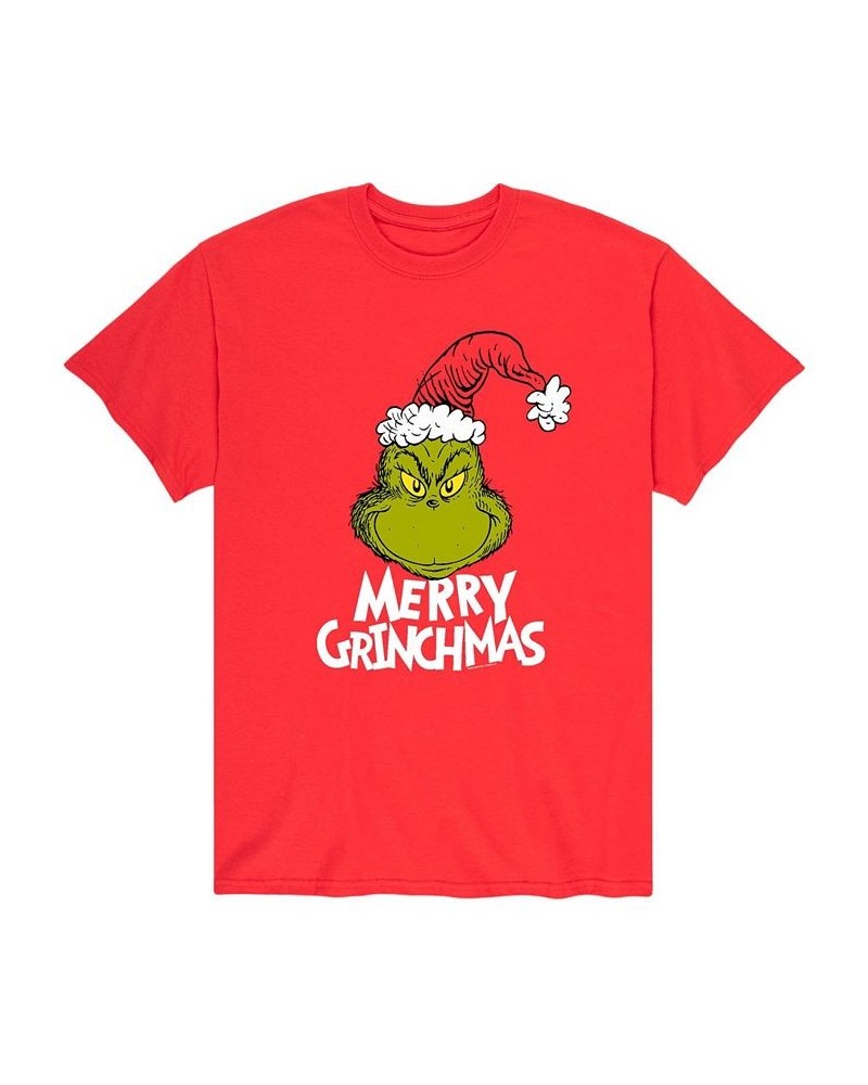 Men's Dr. Seuss The Grinch Merry Grinchmas T-shirt Red $14.00 T-Shirts