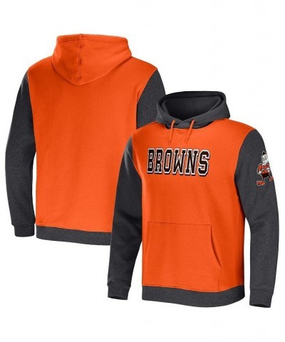 Men's NFL x Darius Rucker Collection by Orange, Heather Charcoal Cleveland Browns Colorblock Pullover Hoodie $35.87 Sweatshirt