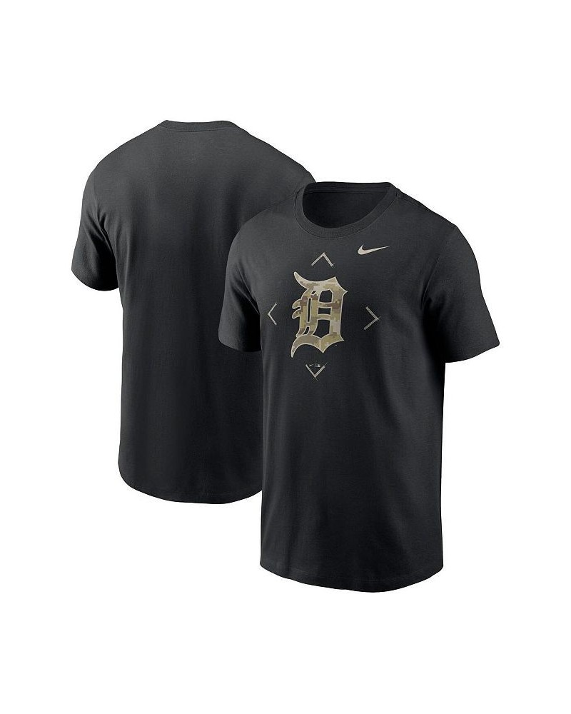 Men's Black Detroit Tigers Camo Logo T-shirt $20.70 T-Shirts