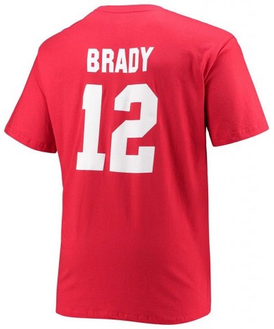 Men's Big and Tall Tom Brady Red Tampa Bay Buccaneers Player Name Number T-shirt $19.68 T-Shirts