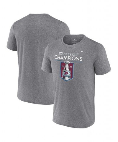 Men's Branded Heathered Gray Colorado Avalanche 2022 Stanley Cup Champions Locker Room Performance T-shirt $23.93 T-Shirts