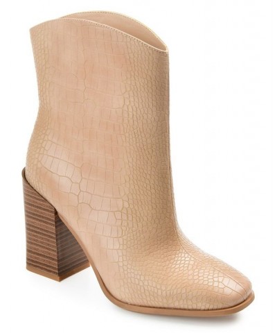 Women's Brekinn Western Bootie Tan/Beige $55.00 Shoes