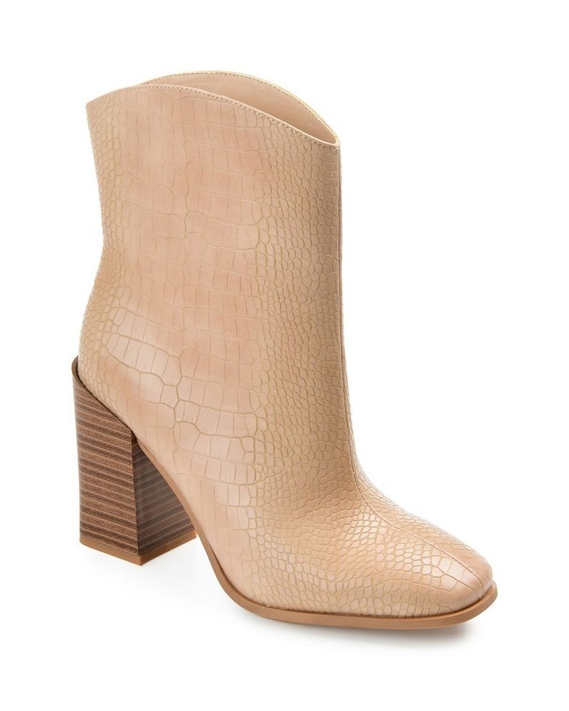 Women's Brekinn Western Bootie Tan/Beige $55.00 Shoes