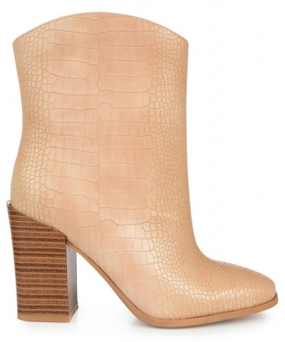 Women's Brekinn Western Bootie Tan/Beige $55.00 Shoes