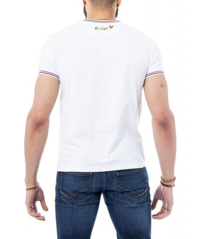 Men's Eagle Embroidered Pocket Crewneck T-shirt White $22.40 T-Shirts